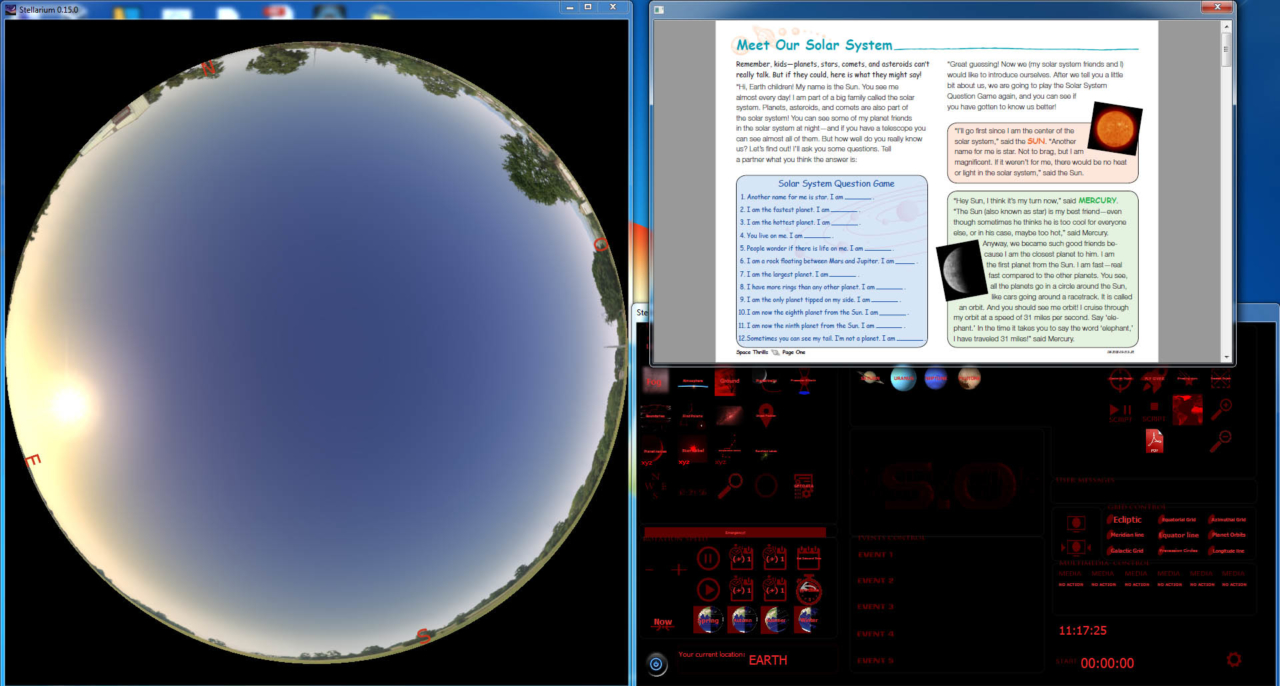 stellarium console - open pdf files